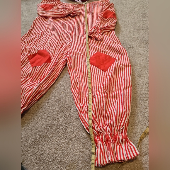 Striped Red and White Women's Festive Ensemble - Picture 4 of 11